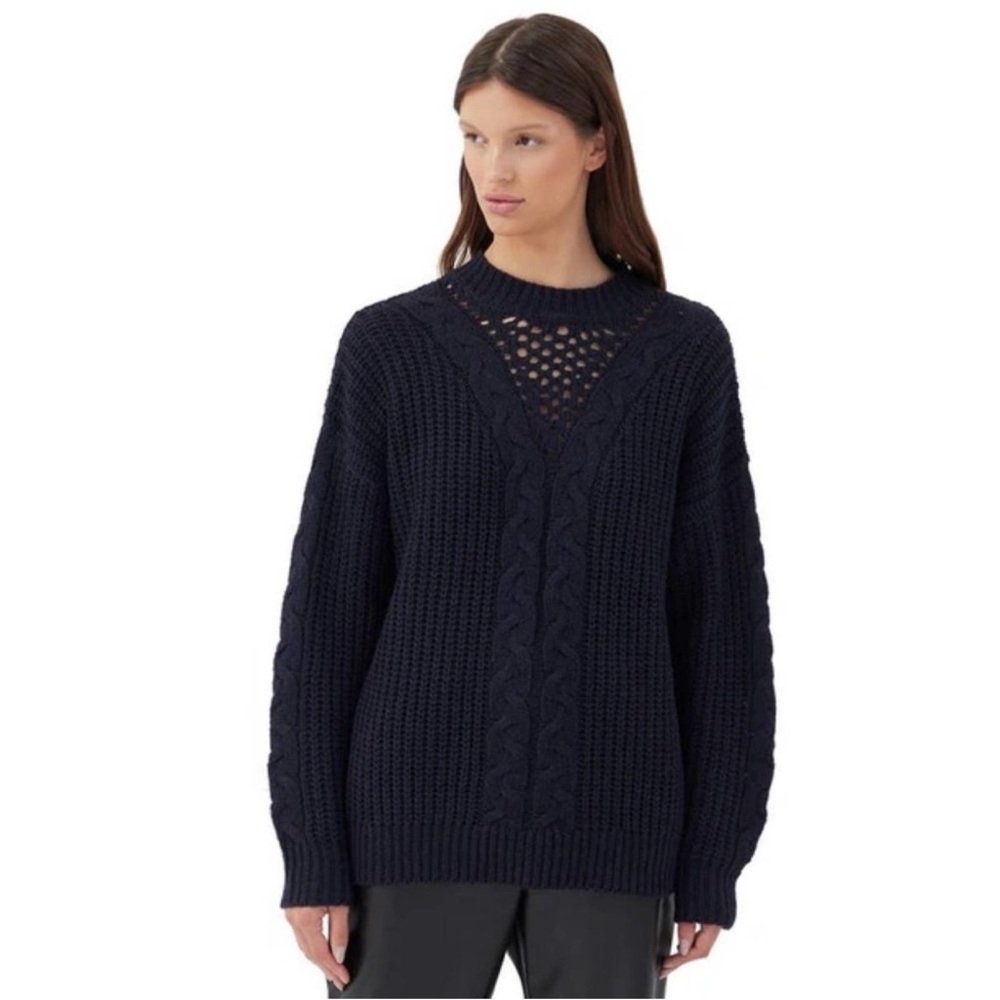 4th And Reckless Nova Loose Knit Sweater in
Navy M